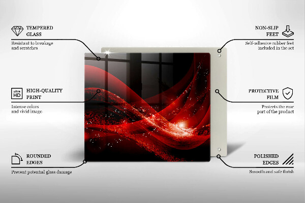 Skärbräda av glas Modern abstraktion