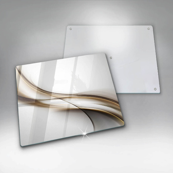 Skärbräda av glas Mjuka linjer abstrakt