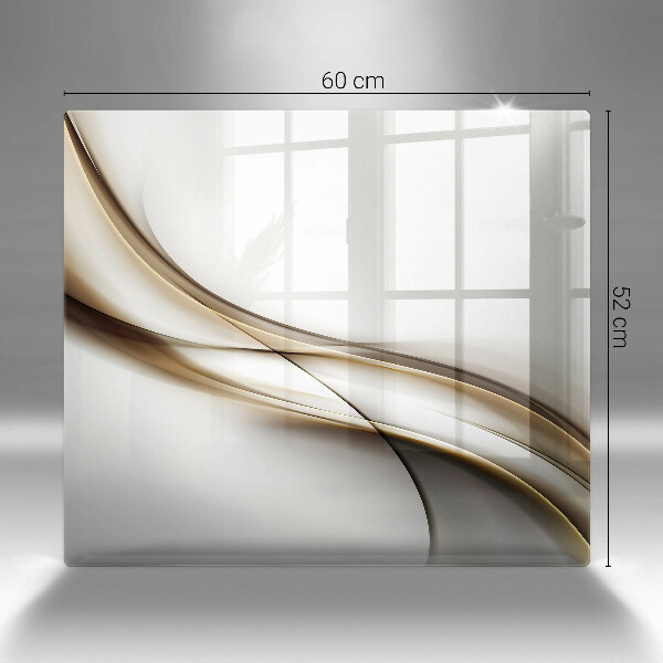 Skärbräda av glas Mjuka linjer abstrakt