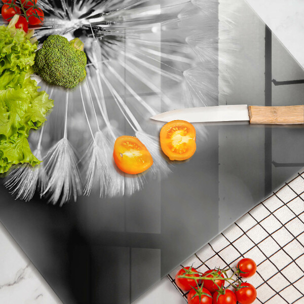 Skärbräda av glas Delikat maskros