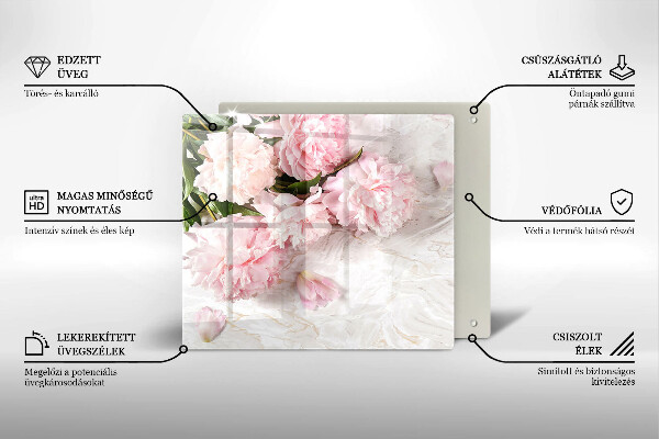 Skärbräda av glas Fina rosenblommor