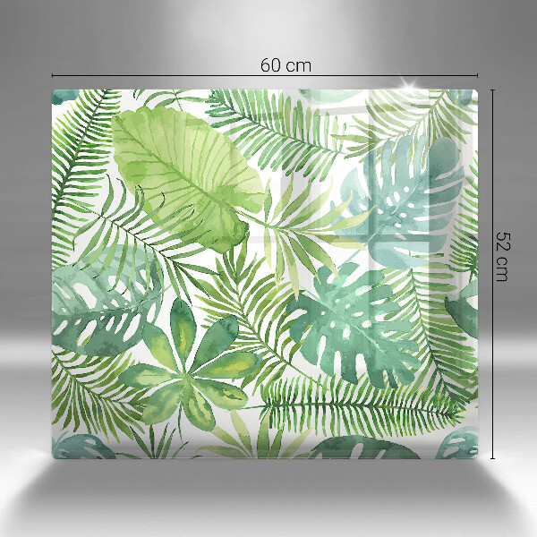 Skärbräda av glas Akvarell boho blad