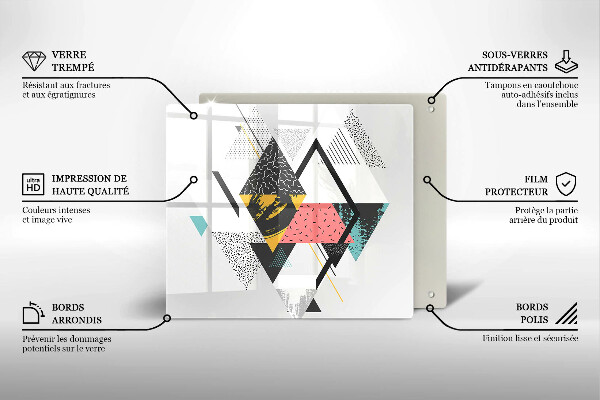 Skärbräda av glas Abstraktionstrianglar