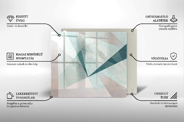 Skärbräda av glas Skarp abstraktion