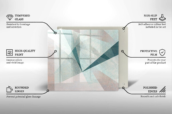 Skärbräda av glas Skarp abstraktion