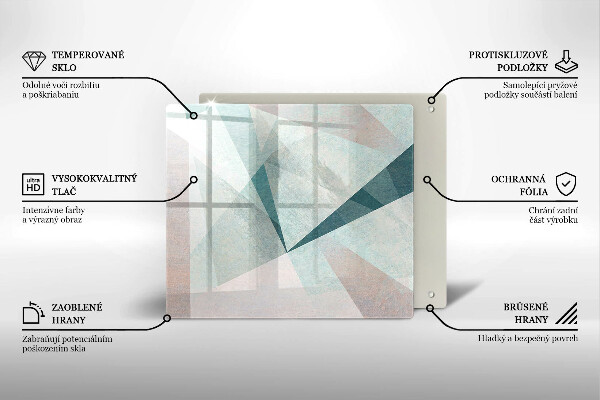 Skärbräda av glas Skarp abstraktion