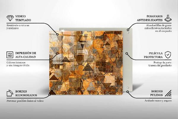 Skärbräda av glas Geometriska former mönster