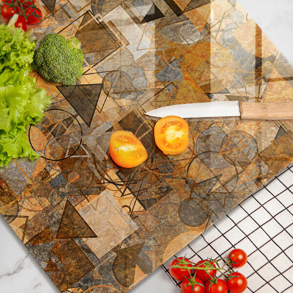 Skärbräda av glas Geometriska former mönster