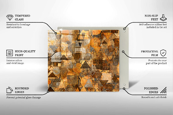 Skärbräda av glas Geometriska former mönster