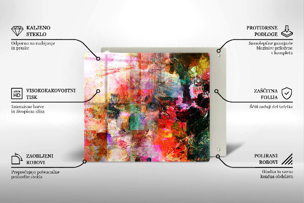 Skärbräda av glas Måla abstraktion