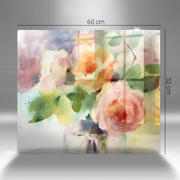 Skärbräda av glas Målade blommor