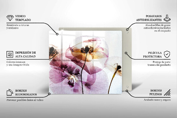 Skärbräda av glas Fina blommor