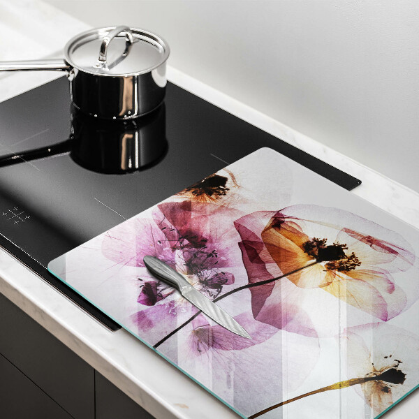 Skärbräda av glas Fina blommor