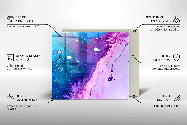 Skärbräda av glas Abstraktion bläck