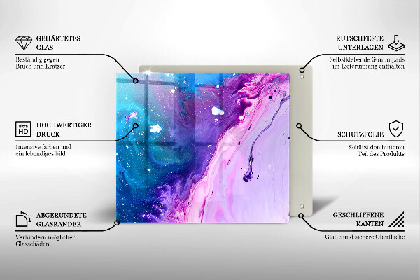 Skärbräda av glas Abstraktion bläck