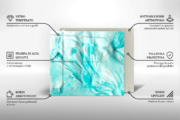 Skärbräda av glas Abstraktionsfärger