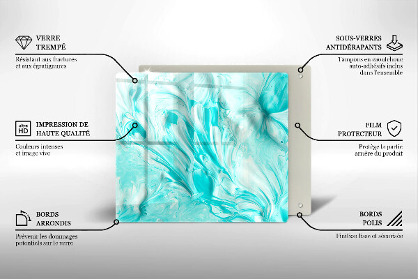 Skärbräda av glas Abstraktionsfärger
