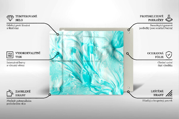 Skärbräda av glas Abstraktionsfärger