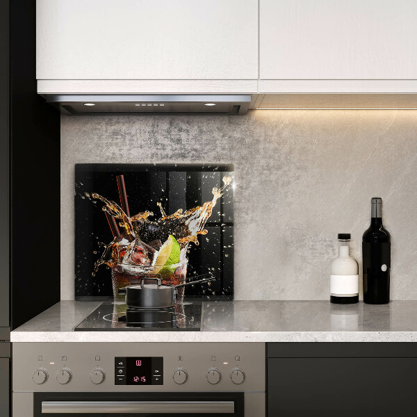 Skärbräda av glas Drick med is