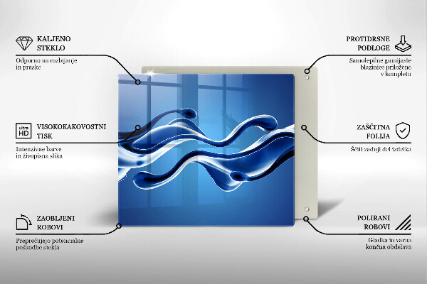 Skärbräda av glas Vätskeabstraktion