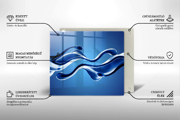 Skärbräda av glas Vätskeabstraktion