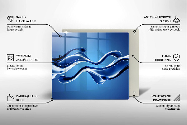Skärbräda av glas Vätskeabstraktion