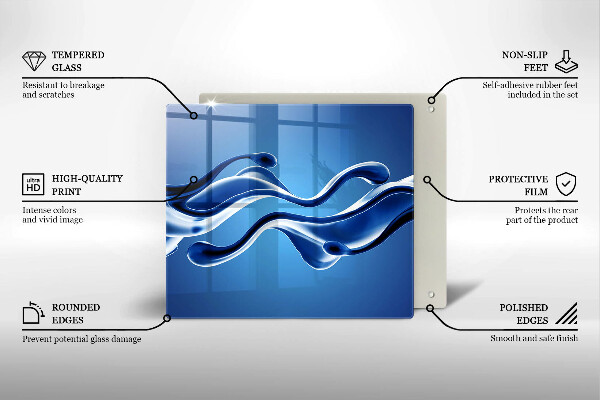 Skärbräda av glas Vätskeabstraktion