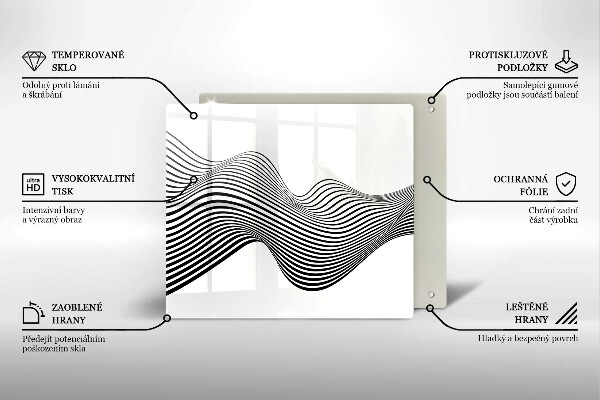 Skärbräda av glas Linjär abstraktion