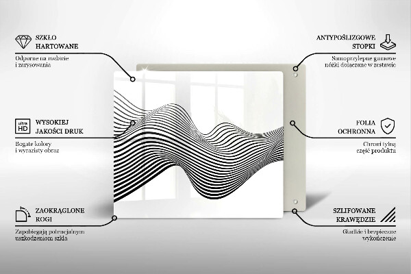 Skärbräda av glas Linjär abstraktion