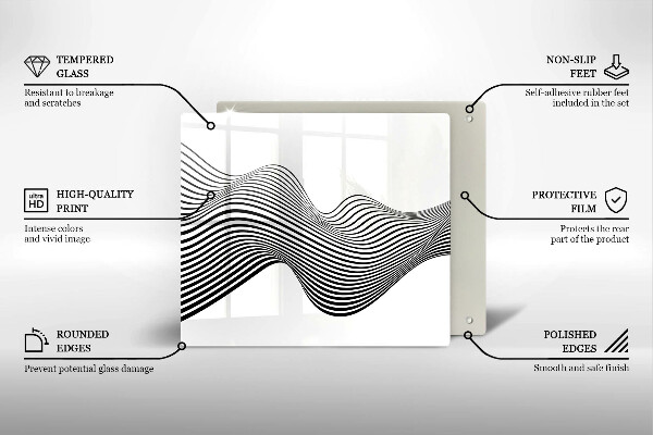 Skärbräda av glas Linjär abstraktion