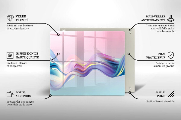 Skärbräda av glas Pastell abstraktion