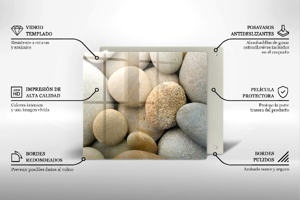 Skärbräda av glas Ovalt stenmönster