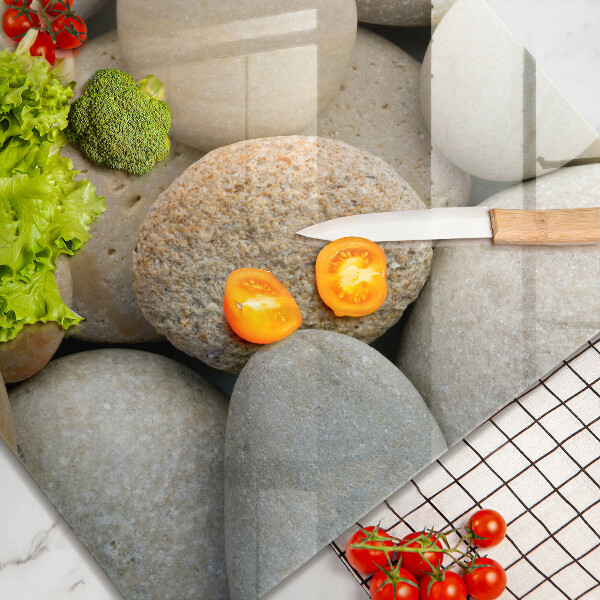 Skärbräda av glas Ovalt stenmönster