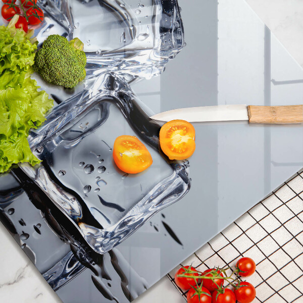 Skärbräda av glas Isbitar