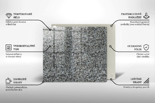 Skärbräda av glas Sten textur