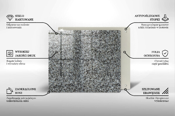 Skärbräda av glas Sten textur