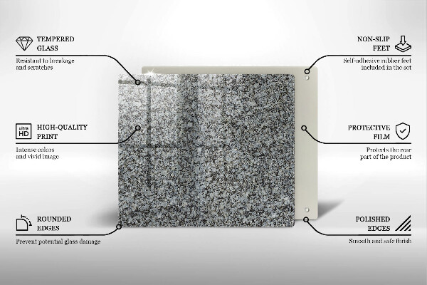 Skärbräda av glas Sten textur