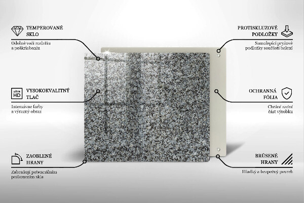 Skärbräda av glas Sten textur