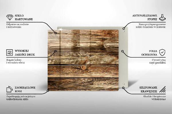 Skärbräda av glas Trä planka textur