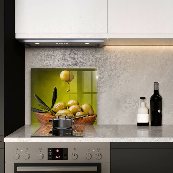 Skärbräda av glas Smakfulla oliver