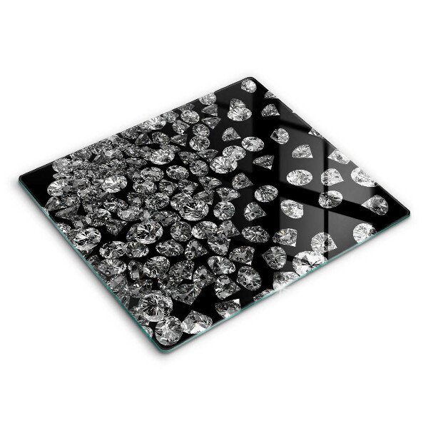 Skärbräda av glas Briljanta diamanter