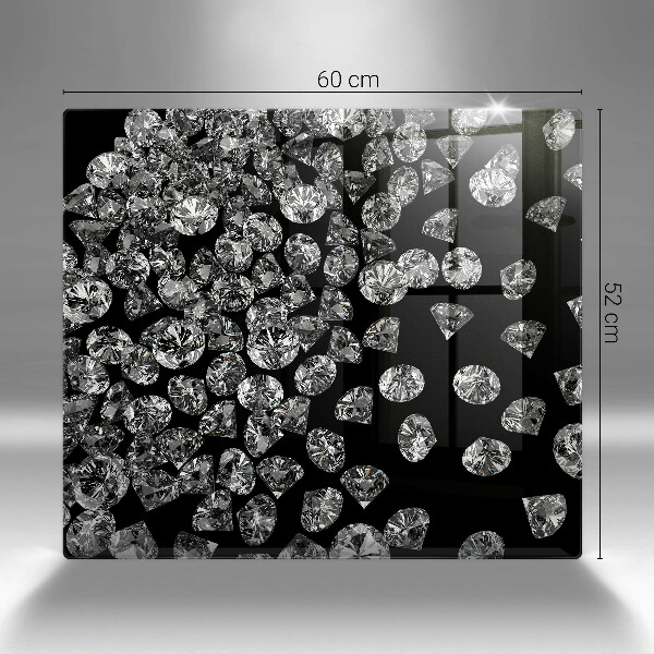 Skärbräda av glas Briljanta diamanter
