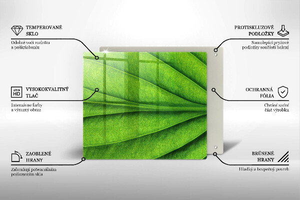 Skärbräda av glas Lövvens natur