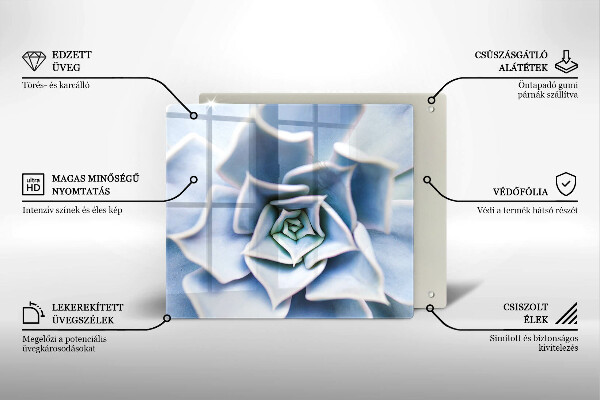 Skärbräda av glas Plantera blomma