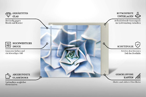 Skärbräda av glas Plantera blomma