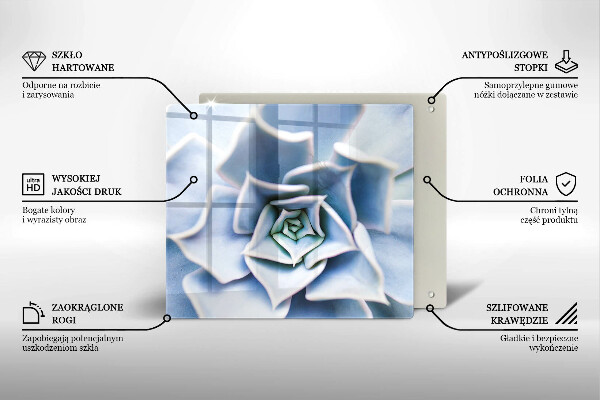 Skärbräda av glas Plantera blomma