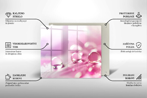 Skärbräda av glas Dagg blomblad