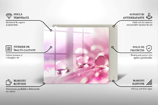Skärbräda av glas Dagg blomblad
