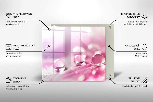 Skärbräda av glas Dagg blomblad