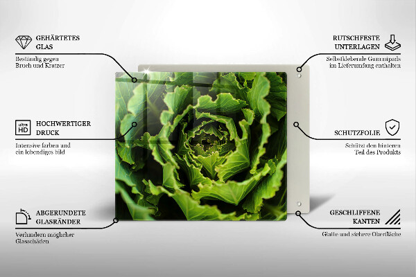 Skärbräda av glas Äter salladsblad